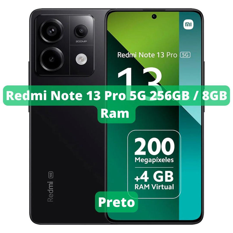 Xiaomi Redmi Note 13 Pro 5G Versão Global | Smartphone 5G , ROM Global , Câmera 200MP , Carregador 67W - Totalize